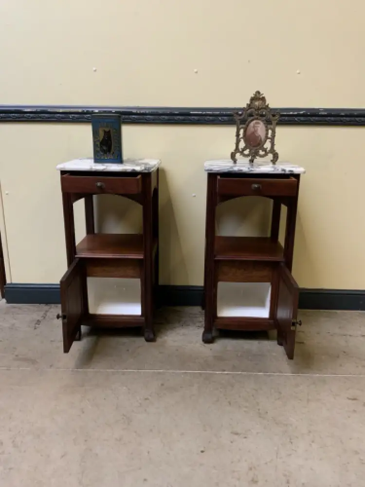 2 antike Jugendstil  Nachtschränke, Vertikos, Art Nouveau  - Lieferung möglich! 15