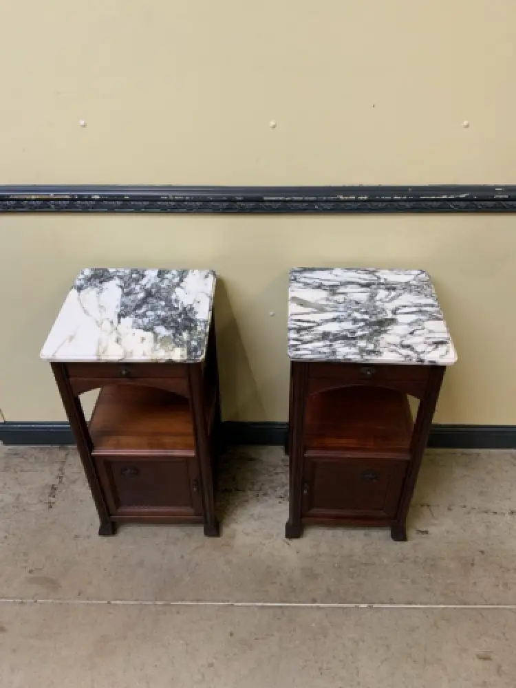 2 antike Jugendstil  Nachtschränke, Vertikos, Art Nouveau  - Lieferung möglich! 17