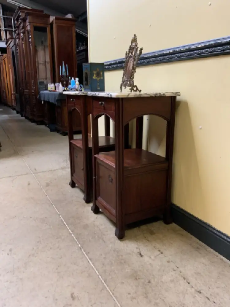 2 antike Jugendstil  Nachtschränke, Vertikos, Art Nouveau  - Lieferung möglich! 5