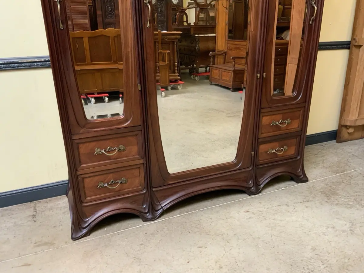 Antik Jugendstil Kleiderschrank, Wäscheschrank- Art Nouveau - Lieferung möglich! 7