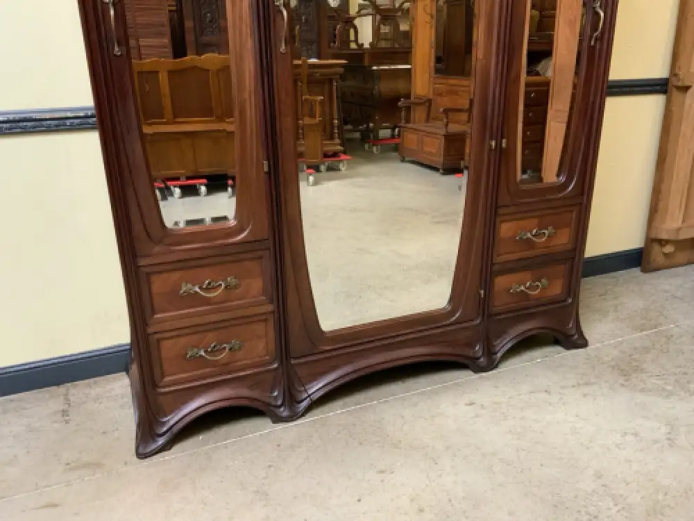 Antik Jugendstil Kleiderschrank, Wäscheschrank- Art Nouveau - Lieferung möglich! 7