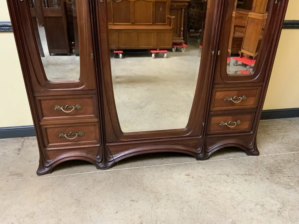 Antik Jugendstil Kleiderschrank, Wäscheschrank- Art Nouveau - Lieferung möglich! 8