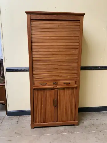 Antiker sensationeller Jugendstil Rolladen Archiv Schrank - Lieferung möglich!