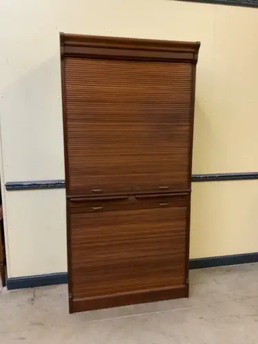 Antiker sensationeller Jugendstil Rolladen Archiv Schrank - Lieferung möglich!