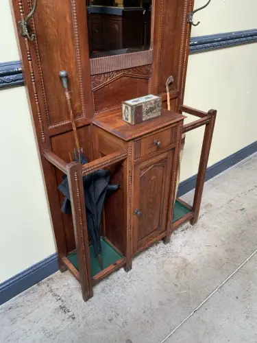 Antike Art Deco Garderobe mit Schrank,  Schub - Traumhaft - Lieferung möglich!