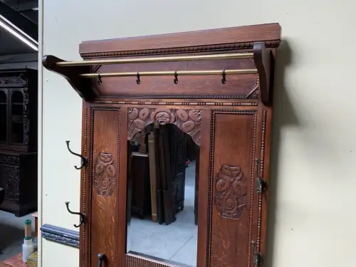 Antike Art Deco Garderobe mit Schrank,  Schub - Traumhaft - Lieferung möglich!