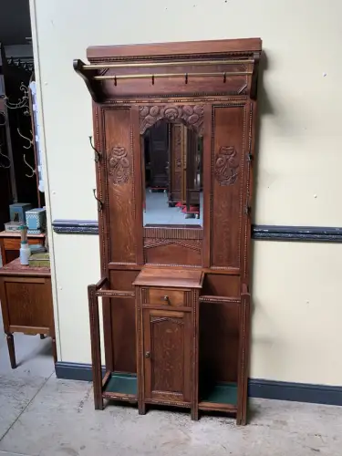 Antike Art Deco Garderobe mit Schrank,  Schub - Traumhaft - Lieferung möglich!