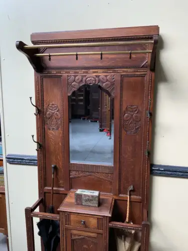 Antike Art Deco Garderobe mit Schrank,  Schub - Traumhaft - Lieferung möglich!