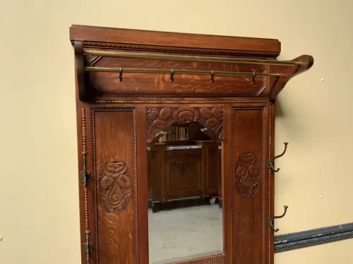 Antike Art Deco Garderobe mit Schrank,  Schub - Traumhaft - Lieferung möglich!