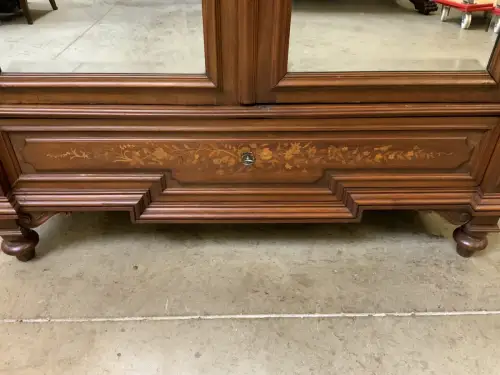Antik - Jugendstil Geschirrschrank, Wäscheschrank, Intarsien- Lieferung möglich!