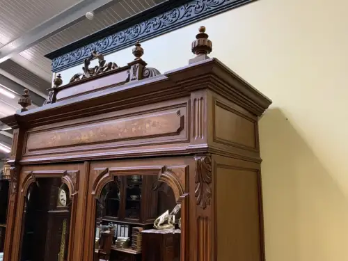 Antik - Jugendstil Geschirrschrank, Wäscheschrank, Intarsien- Lieferung möglich!