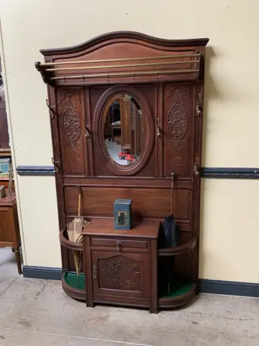 Antik - Garderobe mit Schrank und Schub - Jugendstil -  Lieferung möglich!