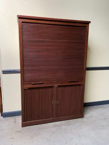 Antiker sensationeller Jugendstil Rolladen Archiv Schrank - Lieferung möglich!