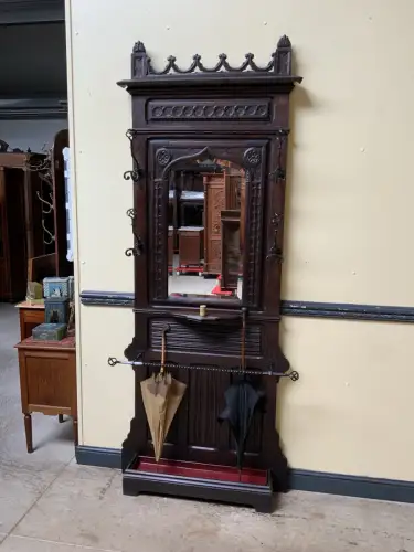 Antik -  Gaderobe, Kleiderständer - Neogotik - Lieferung möglich!