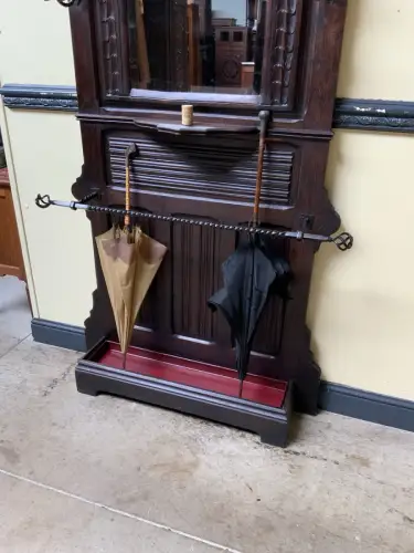 Antik -  Gaderobe, Kleiderständer - Neogotik - Lieferung möglich!