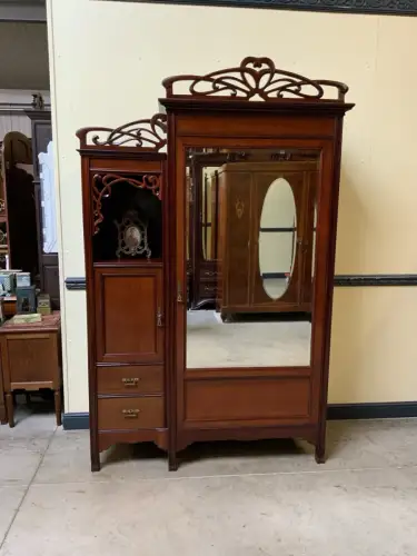Antik Jugendstil Kleiderschrank, Wäscheschrank- Art Nouveau - Lieferung möglich!