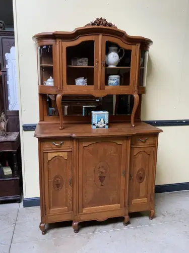 Antikes Jugendstil Buffet, Parkettmarketerie, Traumhaft - Lieferung möglich!  