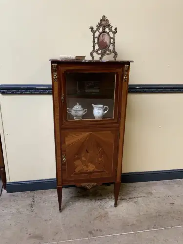 Antik - Bücherschrank, Vitrine, Intarsien - Jugendstil -  Lieferung möglich!