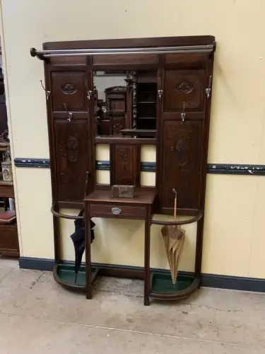 Antike Art Deco Garderobe mit  Schub - Traumhaft - Lieferung möglich!