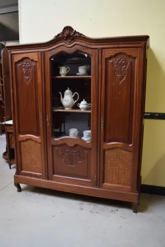 Antike Jugendstil Mahagoni Vitrine/Bücherschrank - traumhaft- Lieferung mögli.  