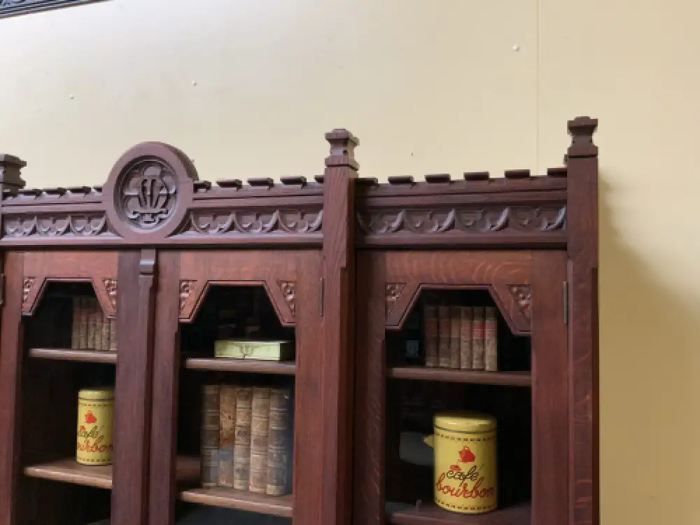 Antiker imposanter Neogotischer Bücherschrank, Vitrine- Lieferung möglich! 12