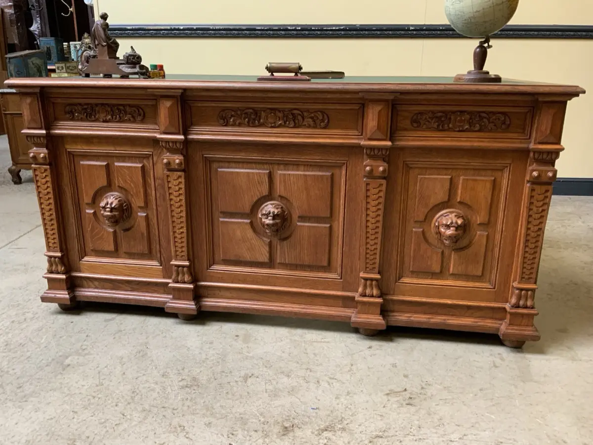 Antiker Gründerzeit Schreibtisch,  - Sensationell - Lieferung möglich! 19