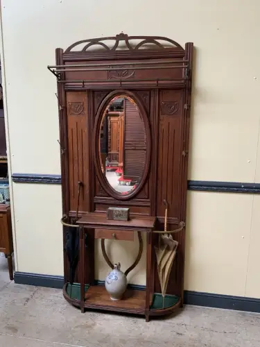 Antik - Garderobe mit Schub, Kleiderständer - Jugendstil -  Lieferung möglich!