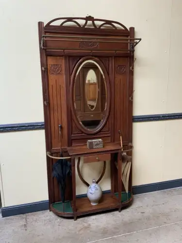 Antik - Garderobe mit Schub, Kleiderständer - Jugendstil -  Lieferung möglich!