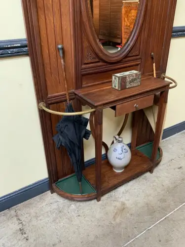 Antik - Garderobe mit Schub, Kleiderständer - Jugendstil -  Lieferung möglich!