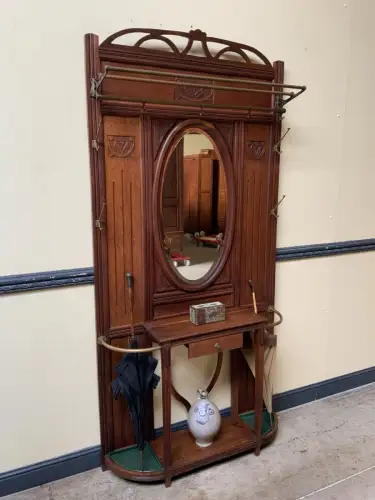 Antik - Garderobe mit Schub, Kleiderständer - Jugendstil -  Lieferung möglich!