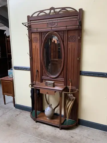 Antik - Garderobe mit Schub, Kleiderständer - Jugendstil -  Lieferung möglich!