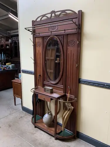 Antik - Garderobe mit Schub, Kleiderständer - Jugendstil -  Lieferung möglich!