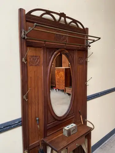 Antik - Garderobe mit Schub, Kleiderständer - Jugendstil -  Lieferung möglich!