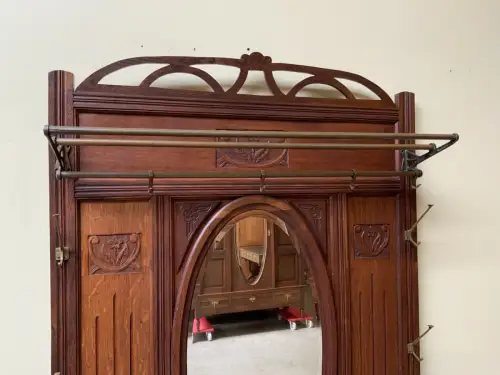 Antik - Garderobe mit Schub, Kleiderständer - Jugendstil -  Lieferung möglich!