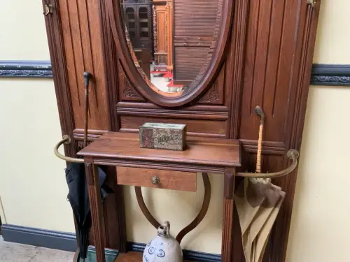 Antik - Garderobe mit Schub, Kleiderständer - Jugendstil -  Lieferung möglich!