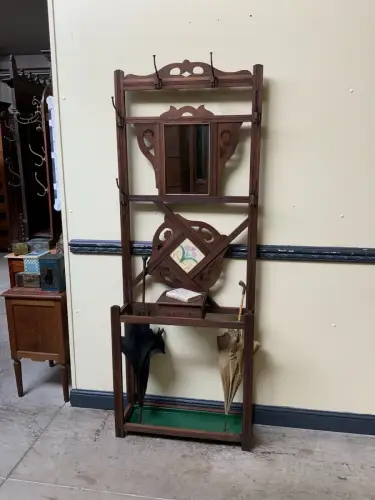 Antike Jugendstil Garderobe mit Jugendstil Fliese - Lieferung möglich!