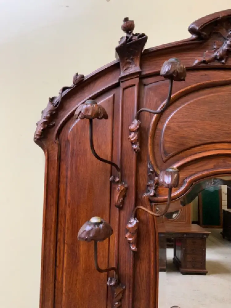 Antike Jugendstil Garderobe, Art Nouveau - Sensationell - Lieferung möglich! 15
