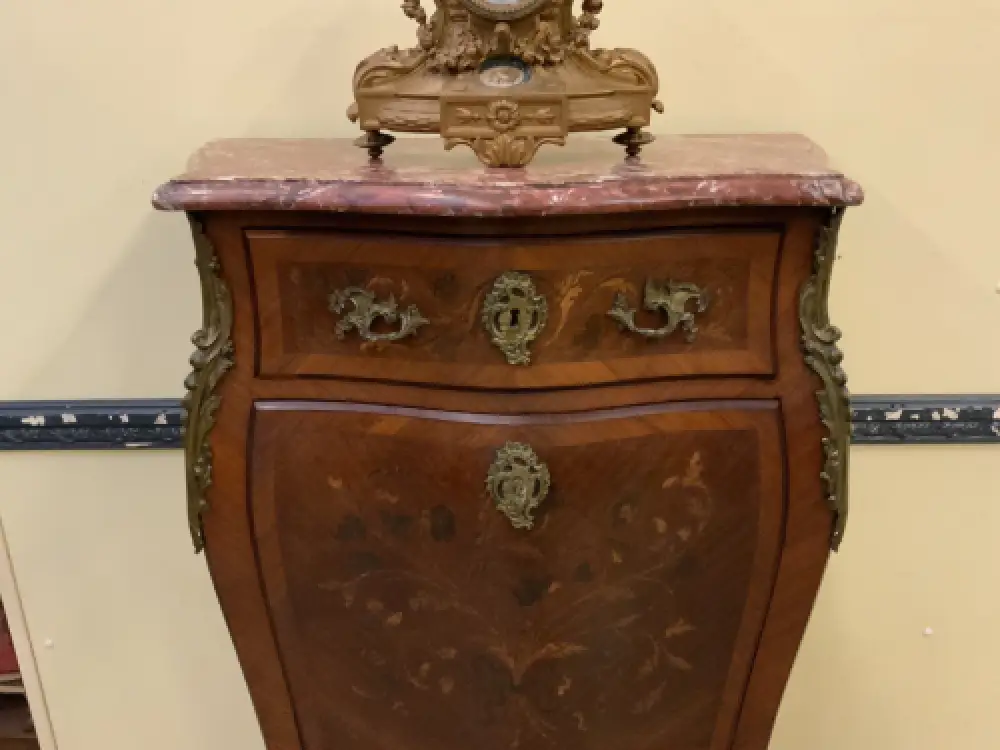 Antiker Jugendstil Sekretär mit floralen Intarsien, LouisXV- Lieferung möglich! 12