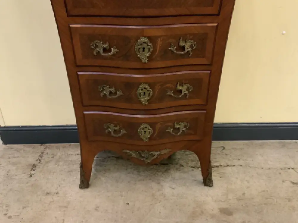 Antiker Jugendstil Sekretär mit floralen Intarsien, LouisXV- Lieferung möglich! 14