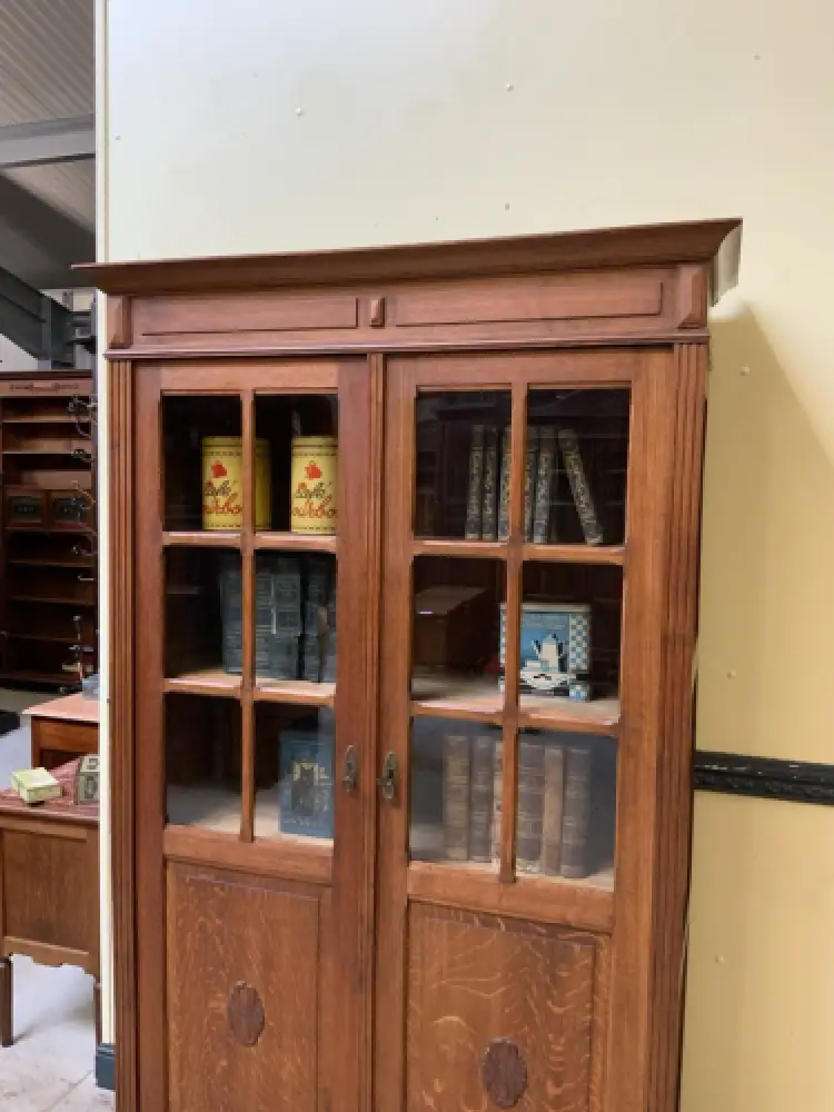 Antik -  Art Deco Vitrine, Bücherschrank - Lieferung möglich! 8