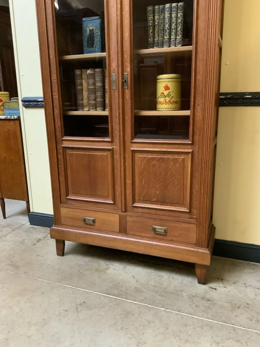 Antiker Jugendstil Bücherschrank, Vitrine, Traumhaft - Lieferung möglich! 7