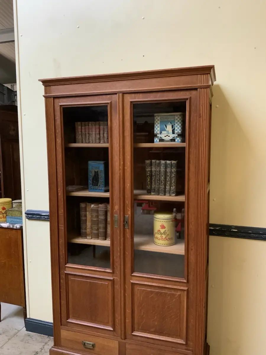 Antiker Jugendstil Bücherschrank, Vitrine, Traumhaft - Lieferung möglich! 8