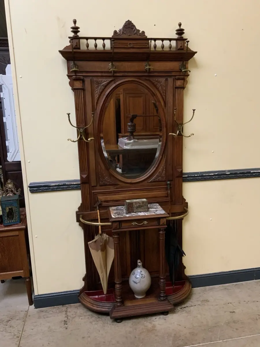 Antik - Garderobe mit Schub, Kleiderständer - Jugendstil -  Lieferung möglich! 1