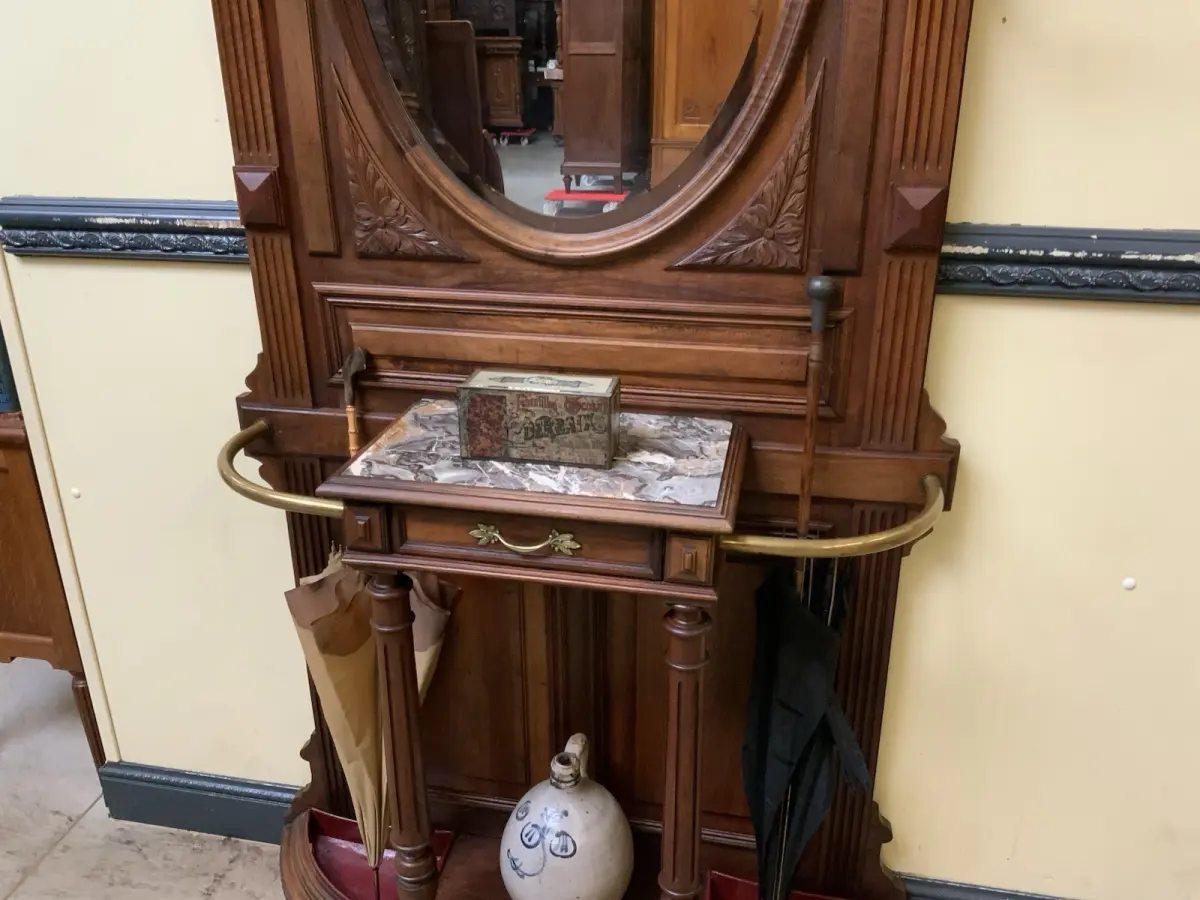 Antik - Garderobe mit Schub, Kleiderständer - Jugendstil -  Lieferung möglich! 10