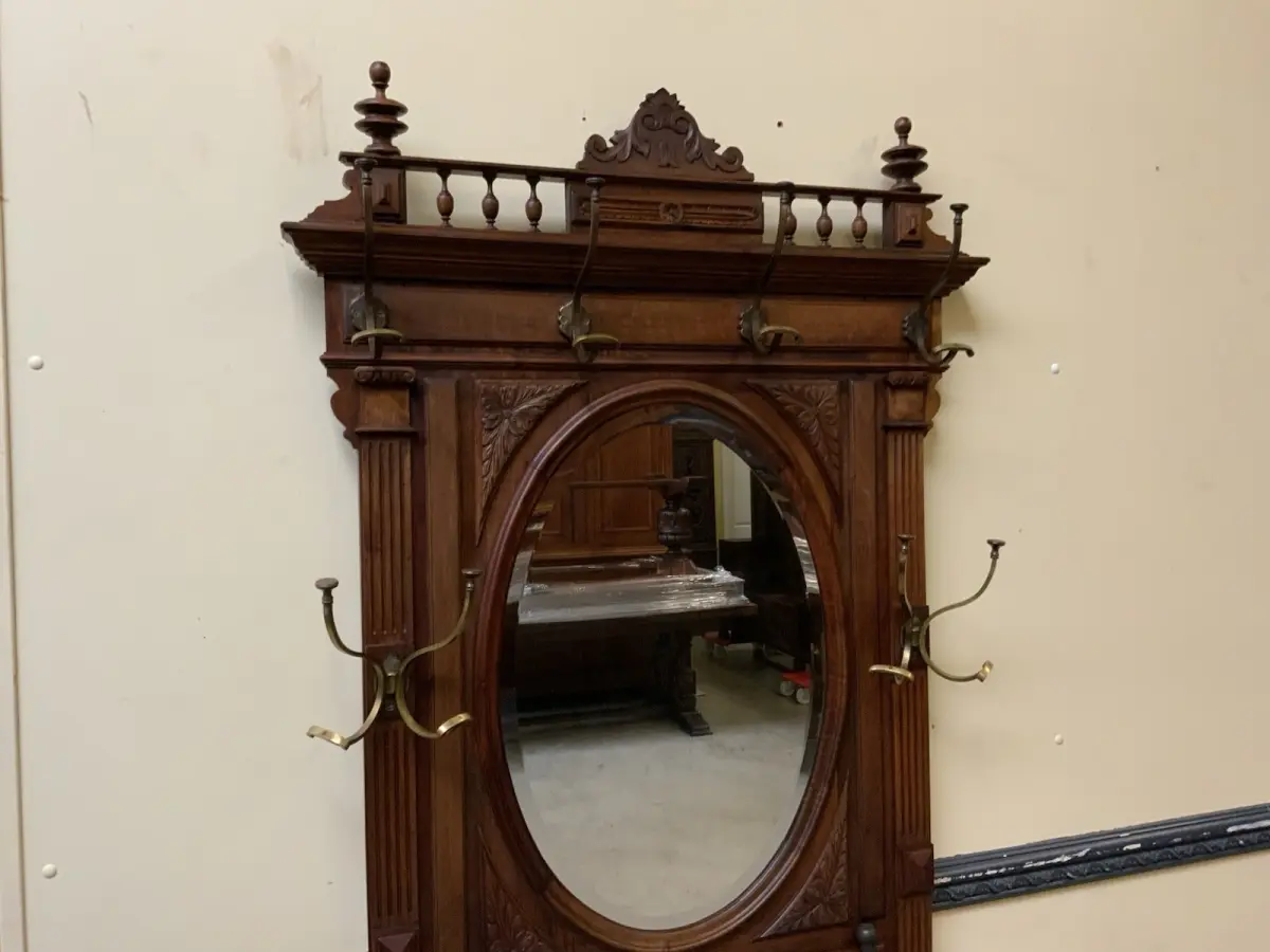 Antik - Garderobe mit Schub, Kleiderständer - Jugendstil -  Lieferung möglich! 12