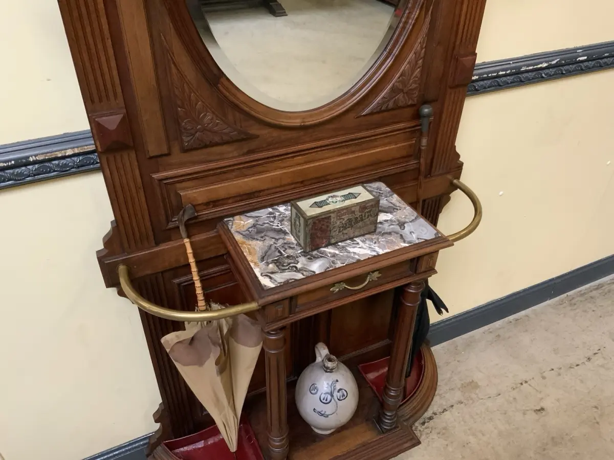 Antik - Garderobe mit Schub, Kleiderständer - Jugendstil -  Lieferung möglich! 13