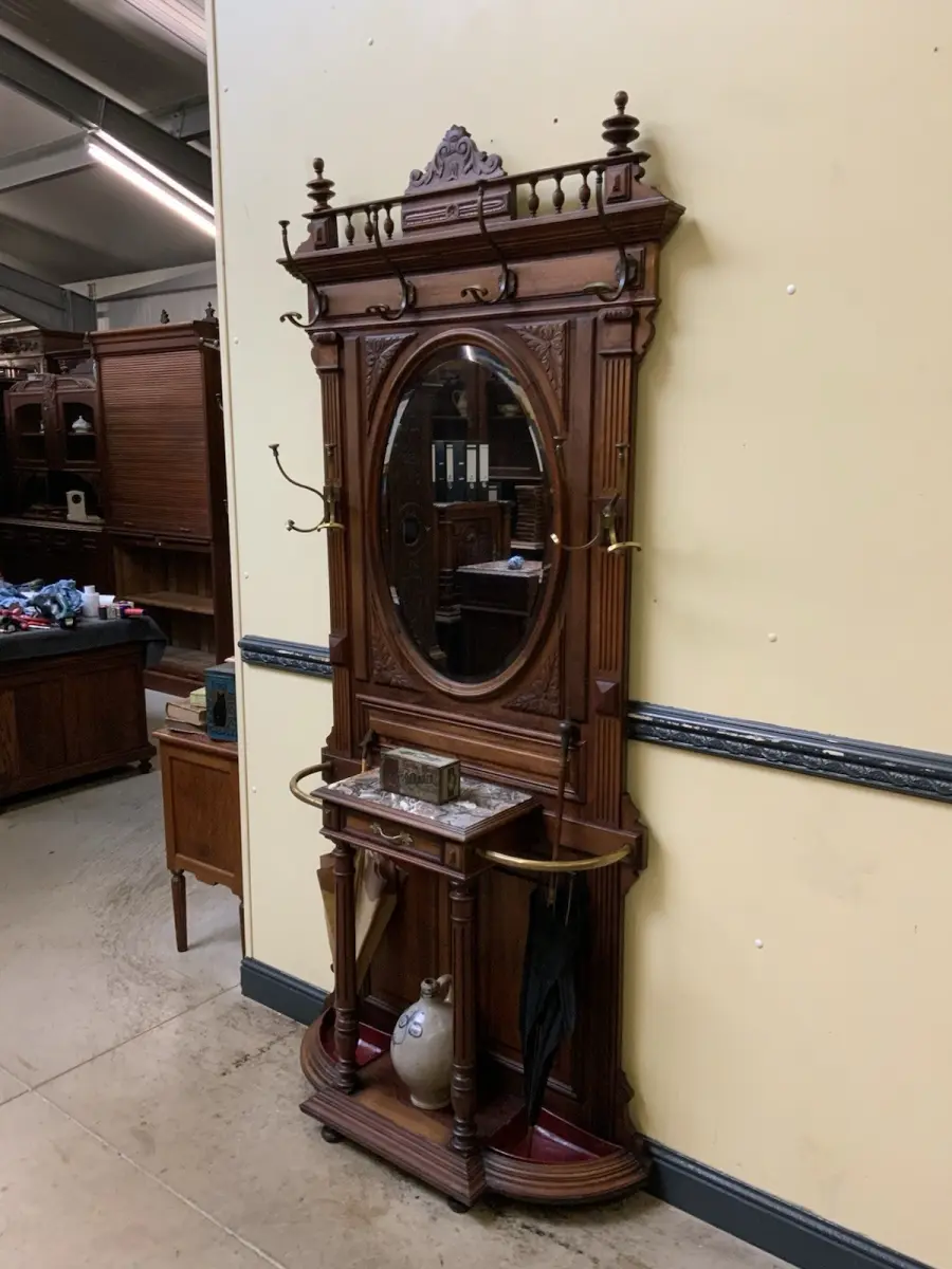 Antik - Garderobe mit Schub, Kleiderständer - Jugendstil -  Lieferung möglich! 3