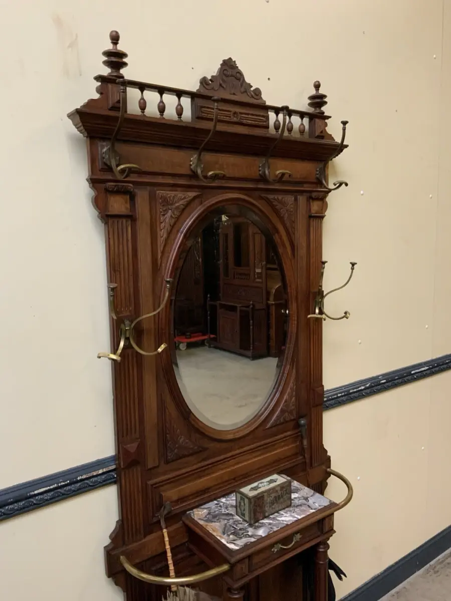 Antik - Garderobe mit Schub, Kleiderständer - Jugendstil -  Lieferung möglich! 4