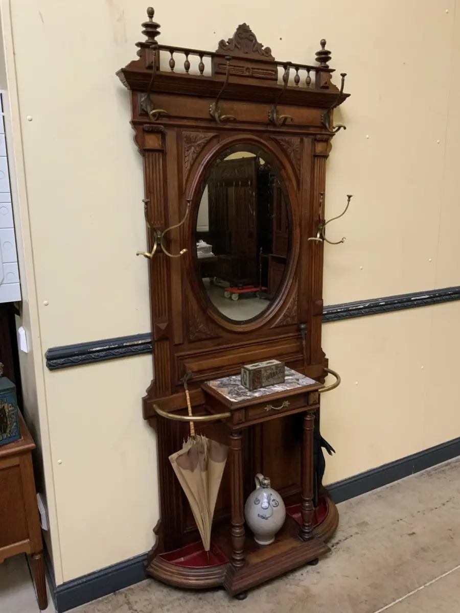 Antik - Garderobe mit Schub, Kleiderständer - Jugendstil -  Lieferung möglich! 5