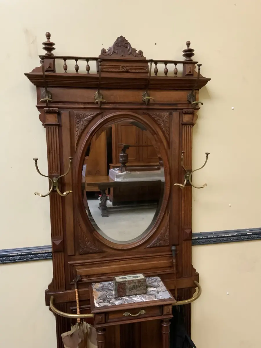 Antik - Garderobe mit Schub, Kleiderständer - Jugendstil -  Lieferung möglich! 7